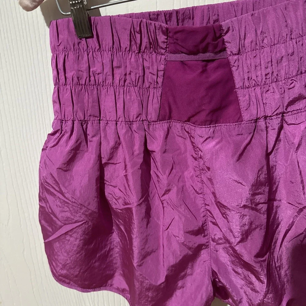 Free People Medium Hot Pink Shorts High Rise Athletic
